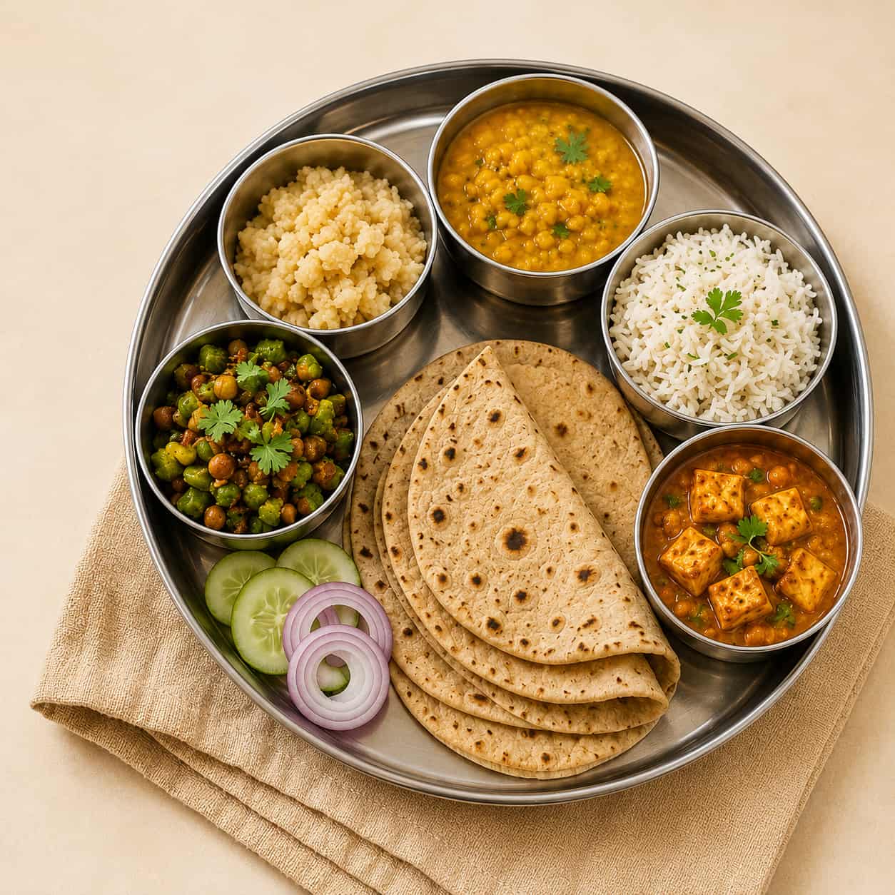 food plate with 3-4 dishes